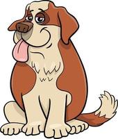 cartone animato santo bernardo di razza cane animale personaggio vettore
