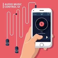 Ui di controllo della musica audio vettore