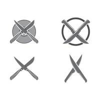 coltello logo icona modello e simbolo vettore