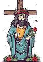 Gesù Cristo bene Venerdì design vettore illustrazione