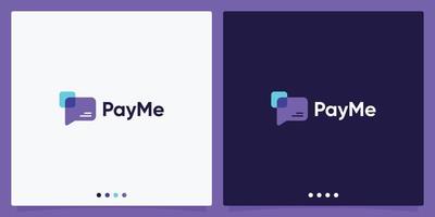 pagare me logo design con mano Tenere un' carta, concetto di credito carta, crypto portafoglio, veloce in linea pagamento vettore