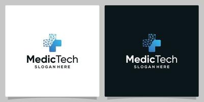 medico Tech logo design modello elemento, digitale assistenza sanitaria logo disegni vettore