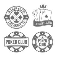 illustrazioni di emblemi di poker vettore