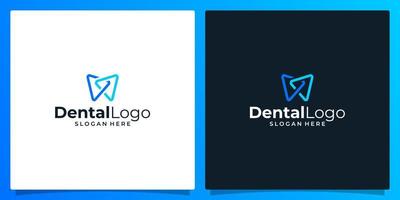 odontoiatria clinica logo design con geometrico linea astratto dentale logo vettore illustratore design.