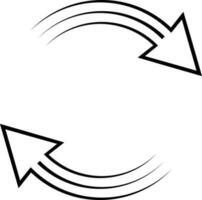 moneta scambio icona senso orario rotazione circolare frecce rotazione aggiornare circolazione vettore