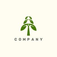 moderno astratto albero logo, natura, verde, semplice e pulito design vettore illustrazione