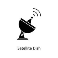 satellitare piatto vettore solido icone. semplice azione illustrazione azione
