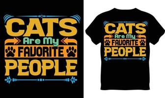 design t-shirt amante dei gatti vettore