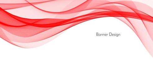 astratto rosso moderno decorativo elegante onda banner sfondo vettore