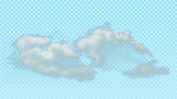 isolato realistico nube su blu sfondo. naturale elemento per modello decorazione e modello. vettore illustrazione
