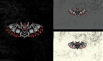 volante pipistrello vettore illustrazione portafortuna design