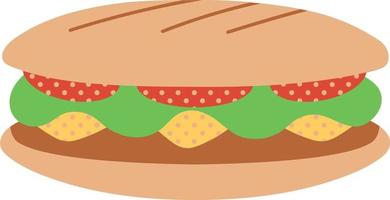 Sandwich veloce cibo icona vettore illustrazione grafico design