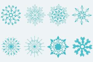 i fiocchi di neve vettore collezione. inverno fiocco di neve modello, Natale nevicata, fondale inverno fiocco di neve illustrazione.