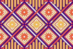 modello senza cuciture etnico geometrico colorato progettato per sfondo, carta da parati, abiti tradizionali, tappeti, tende e decorazioni per la casa. vettore