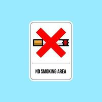 no fumo semplice etichetta cartello vettore