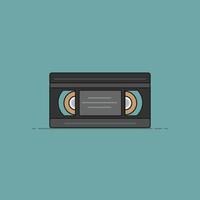 vhs cassetta nastro minimalista icona retrò Vintage ▾ anni 90 anni 80 Tech nostalgia ricordi vettore