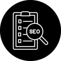 SEO lista di controllo vettore icona stile