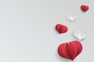 amore sfondo carta con elemento di stile taglio carta cuore. vettore