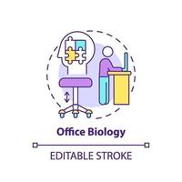 icona di concetto di biologia ufficio vettore