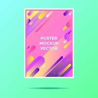 poster mockup vettoriale postmoderno