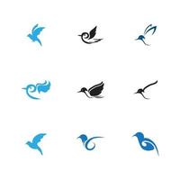 uccello logo e simbolo vettore