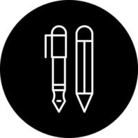 penna e matita vettore icona stile