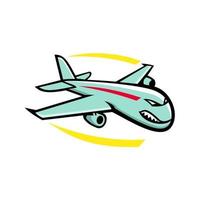 mascotte di aereo jumbo jet vettore