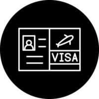 viaggio Visa vettore icona stile