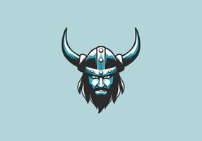 illustrazione di vettore di logo mascotte viking