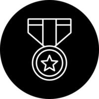esercito medaglia vettore icona stile