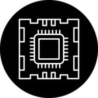 microprocessore vettore icona stile