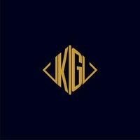 kg iniziale monogramma piazza logo design idee vettore