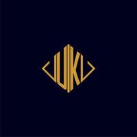 UK iniziale monogramma piazza logo design idee vettore