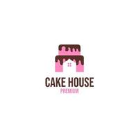 vettore torta Casa logo design concetto modello illustrazione idea