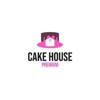 vettore torta Casa logo design concetto modello illustrazione idea