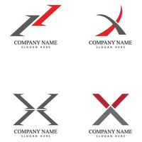 x lettera logo modello icona illustrazione design set vettore