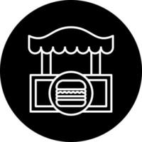 hamburger negozio vettore icona stile