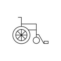 Disabilitato sedia ospedale vettore icona