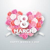 8 marzo happy woman day background o banner design. eps10 illustrazione vettoriale. vettore