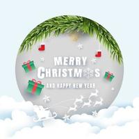 buon natale e felice anno nuovo sfondo design con elementi adorabili banner. vettore