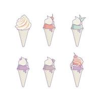illustrazione vettoriale di cono gelato