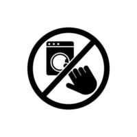 fare non toccare lavaggio macchina vettore icona