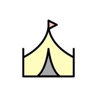tenda, hippy vettore icona