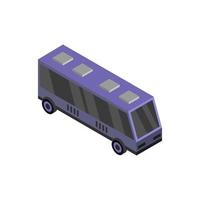 isometrica del bus della città vettore