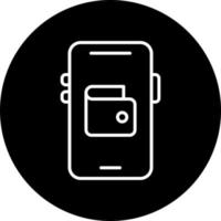 mobile portafoglio vettore icona stile