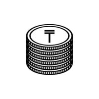 Kazakistan moneta simbolo, kazako tenge icona, kt cartello. vettore illustrazione