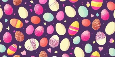 superiore Visualizza di vettore Pasqua uovo disegni su un' di stagione sfondo