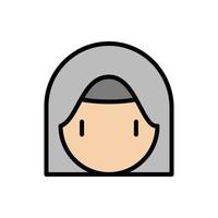 musulmano donna Ramadan vettore icona