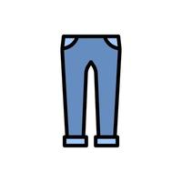 Abiti, jeans vettore icona