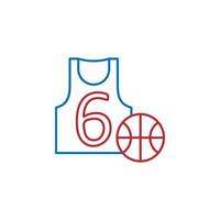 Stati Uniti d'America, pallacanestro maglia vettore icona